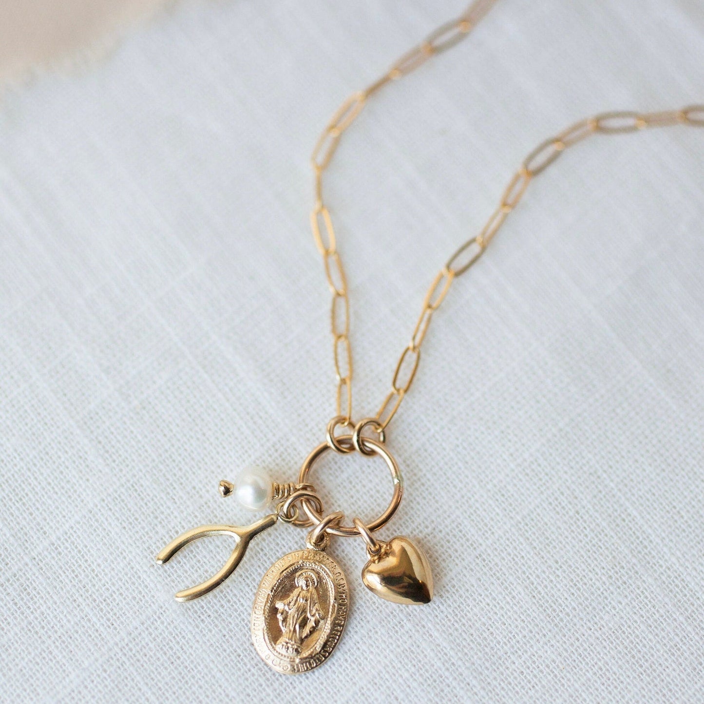 Gold Filled Charm Necklace