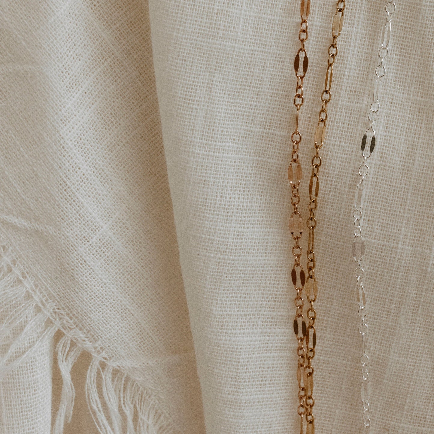 14k Gold Sequin Necklace
