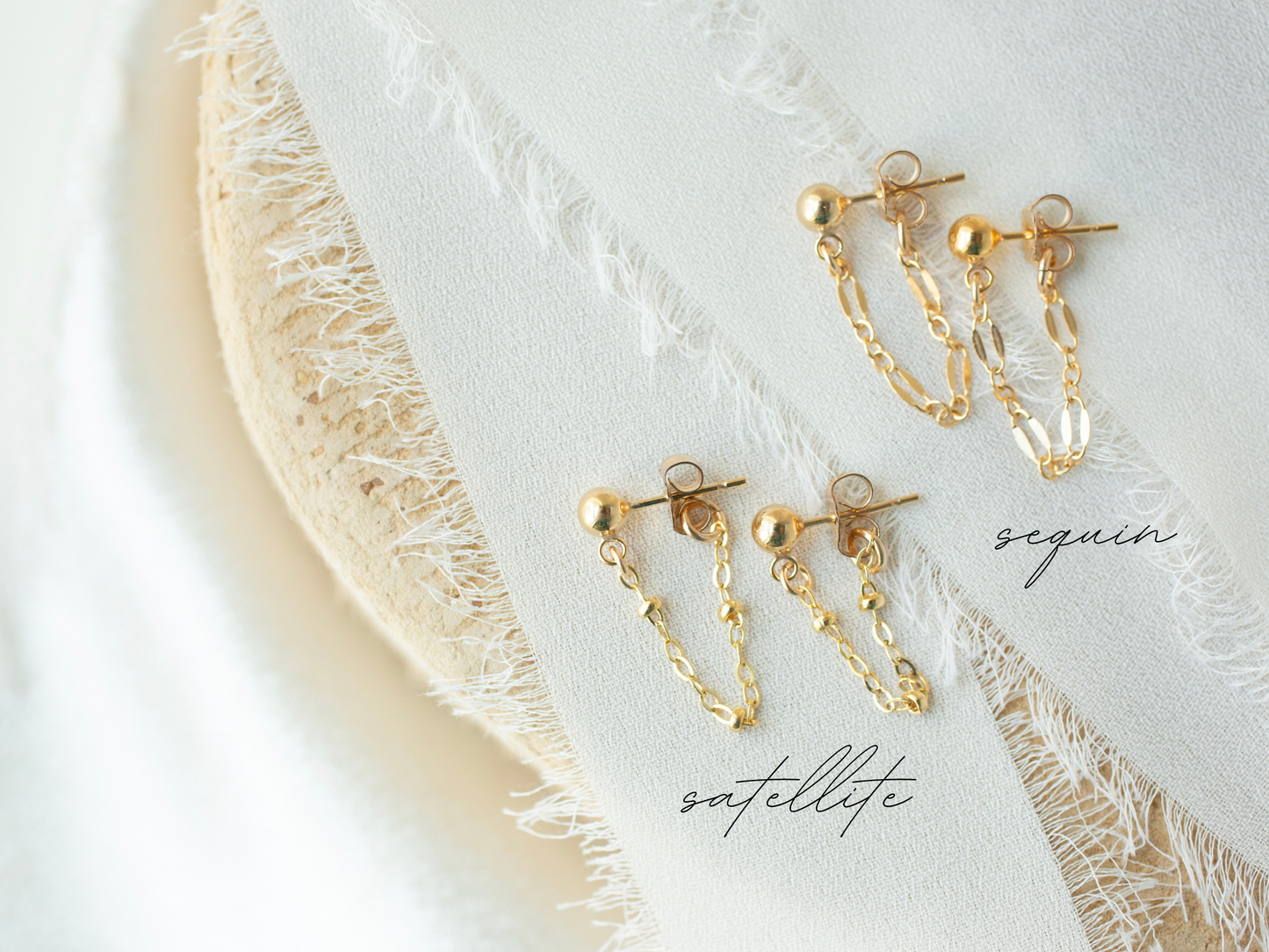14k chain earrings