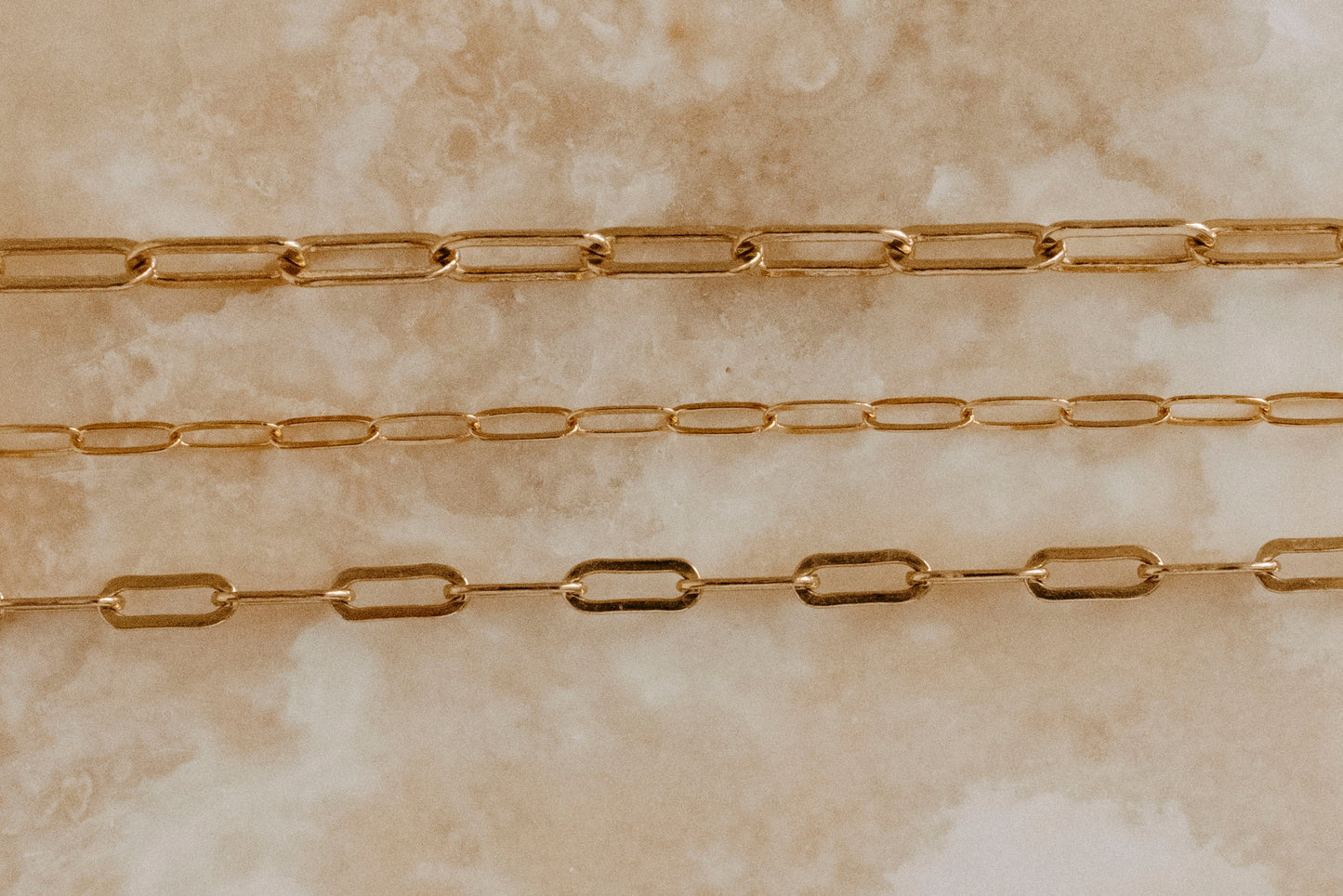 14k gold paperclip necklace
