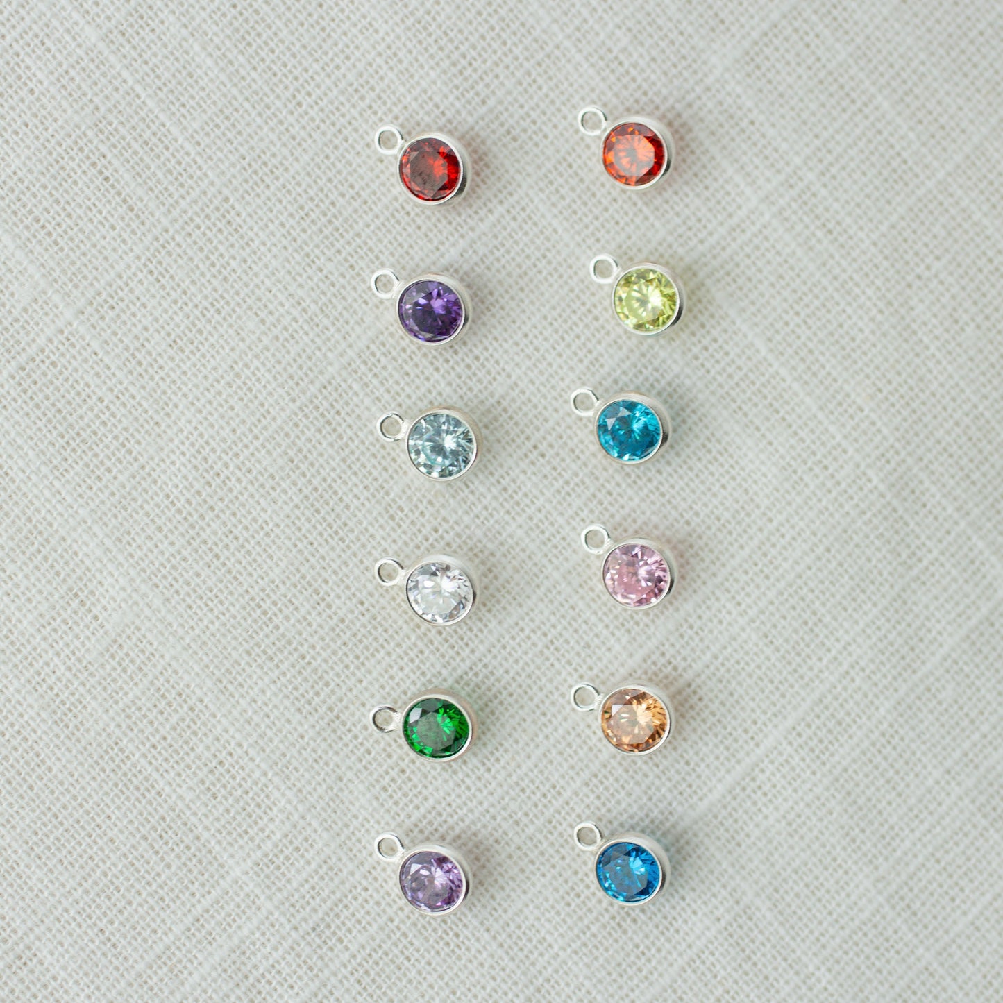 Sterling Silver Birthstone Charm