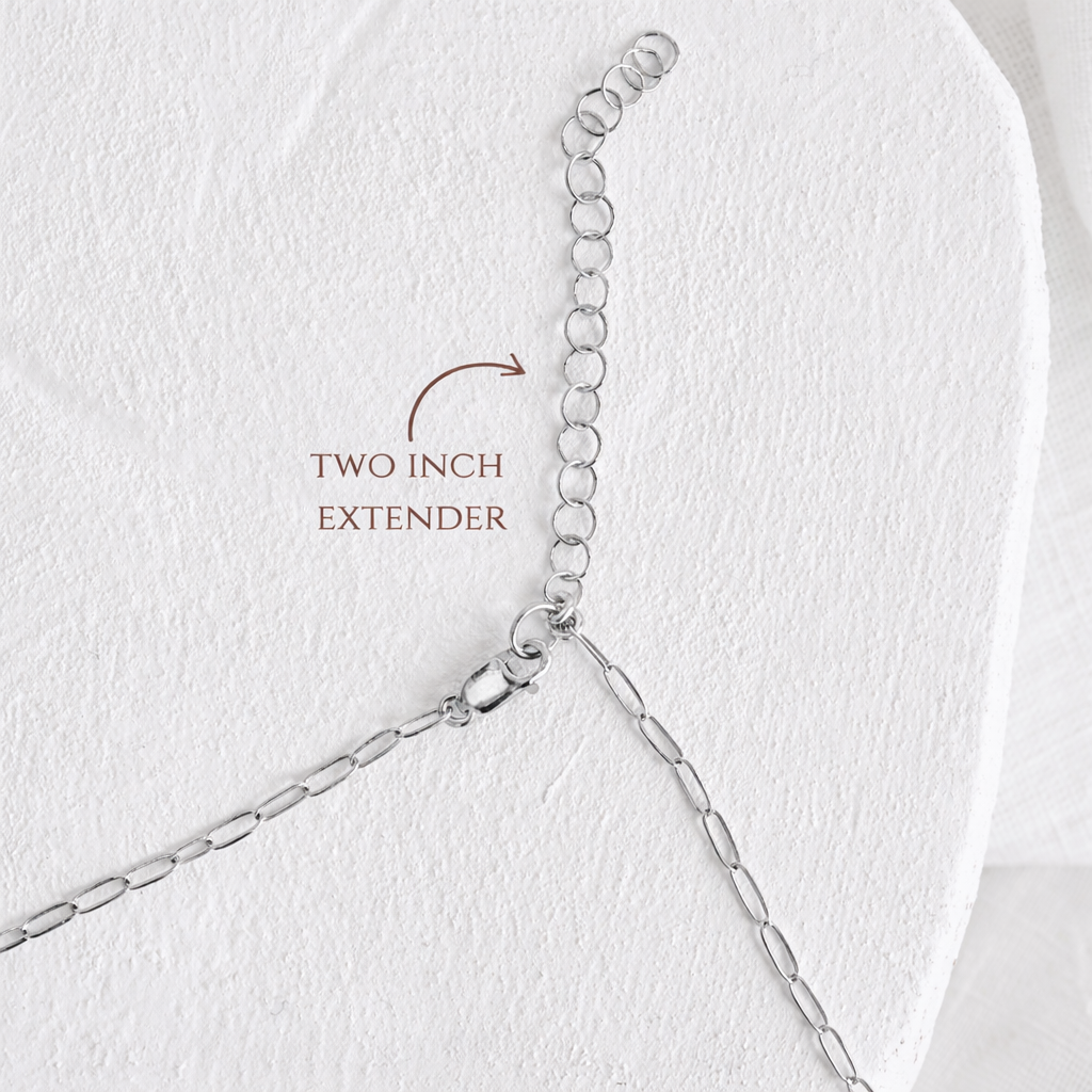 Silver Sideways Cross Necklace