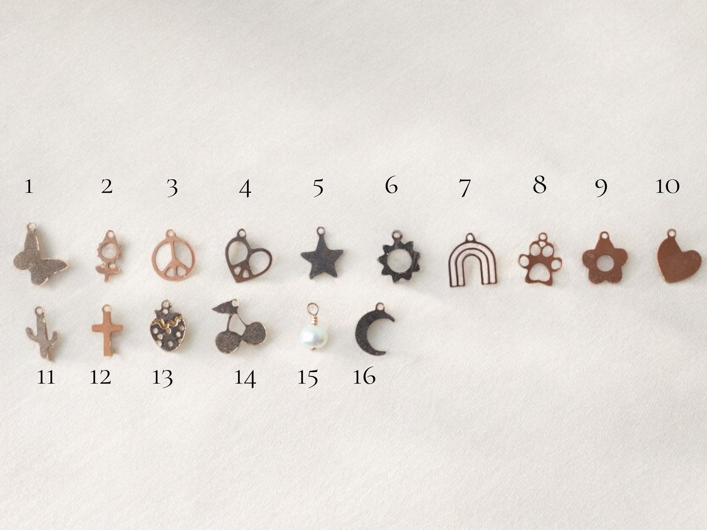 Rose Gold Filled Paperclip Charm Bracelet