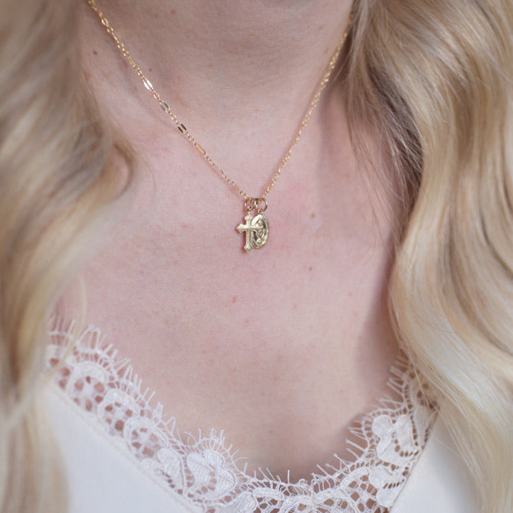 Silver Virgin Mary Cross Necklace