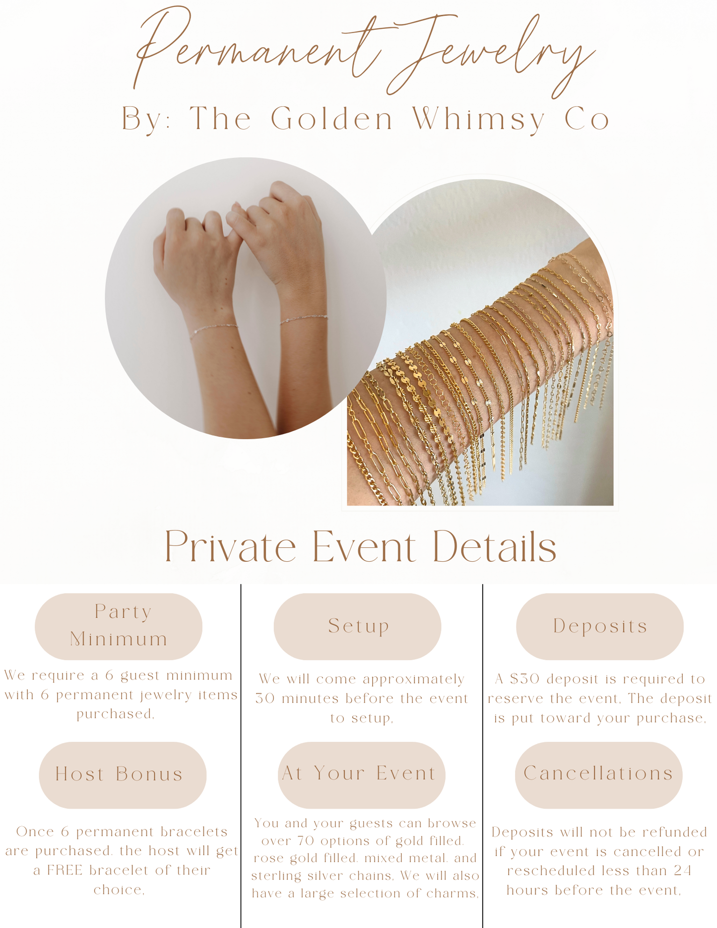 Permanent Jewelry Private Event Deposit