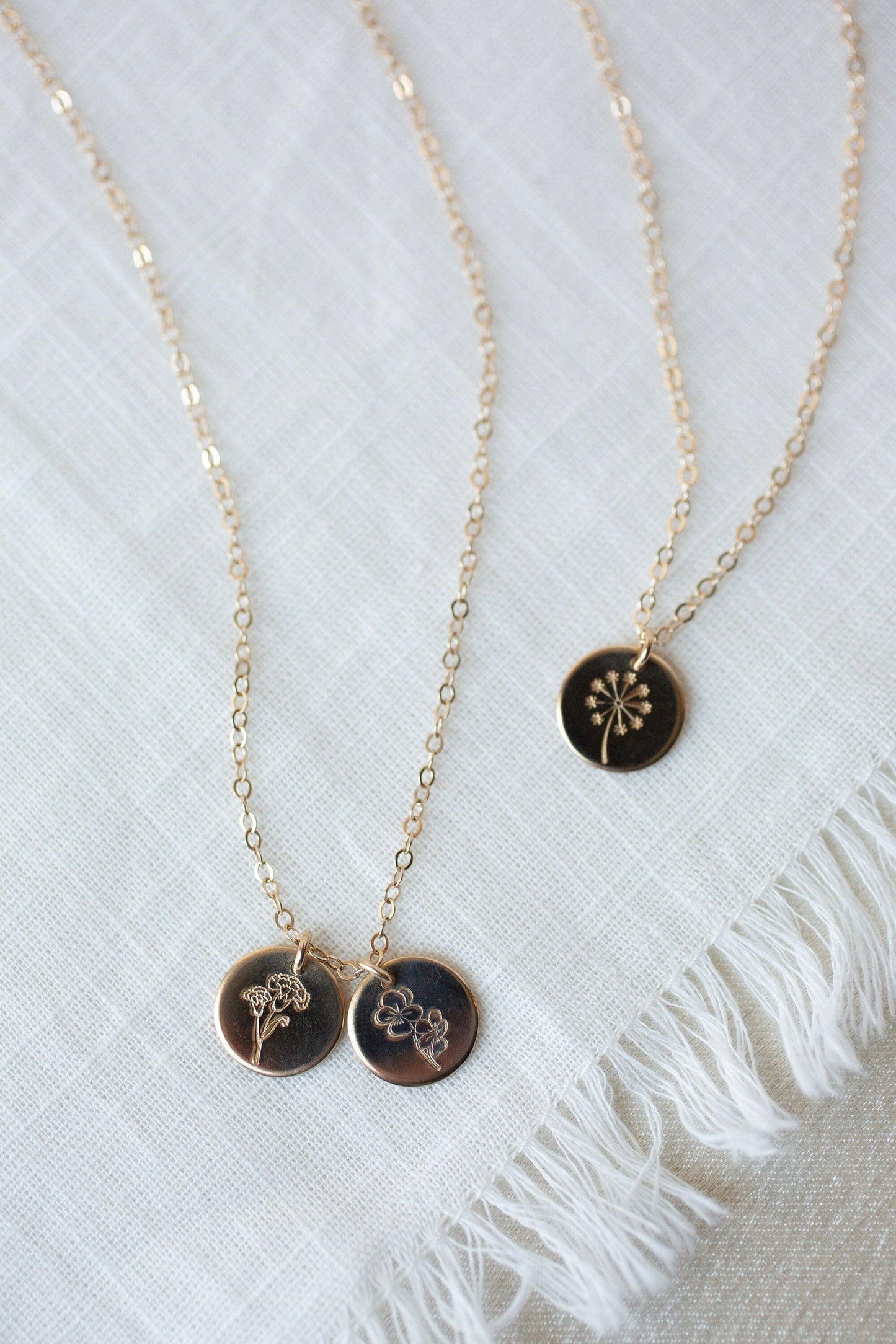 Small Birth Flower Necklace