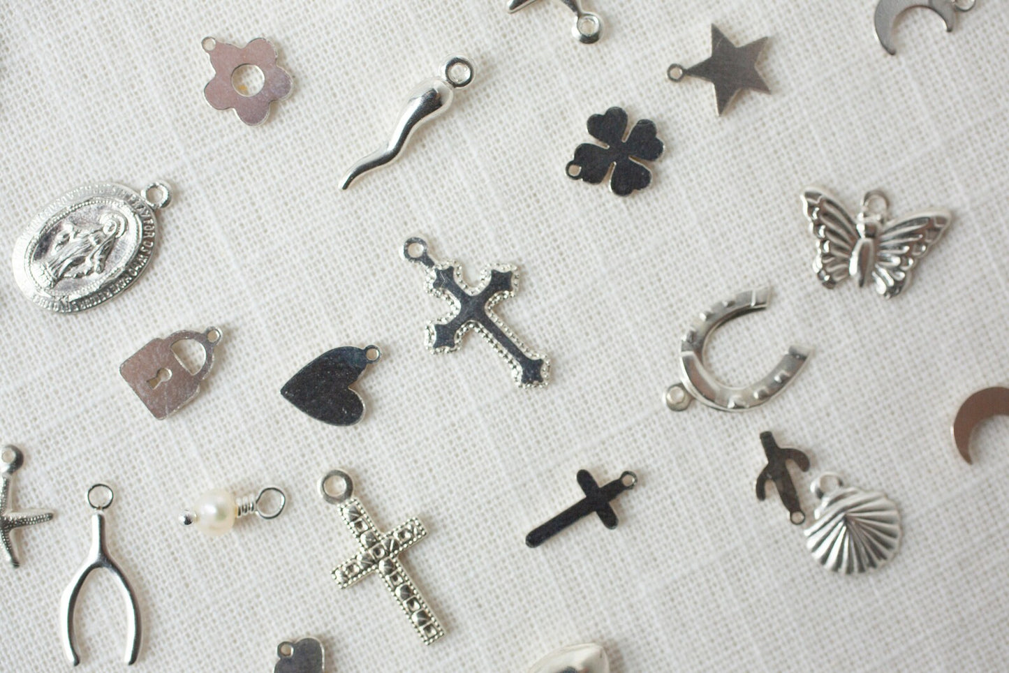 Sterling Silver Paperclip Charm Bracelet