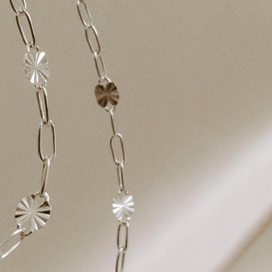 Sterling Silver Sequin Necklace