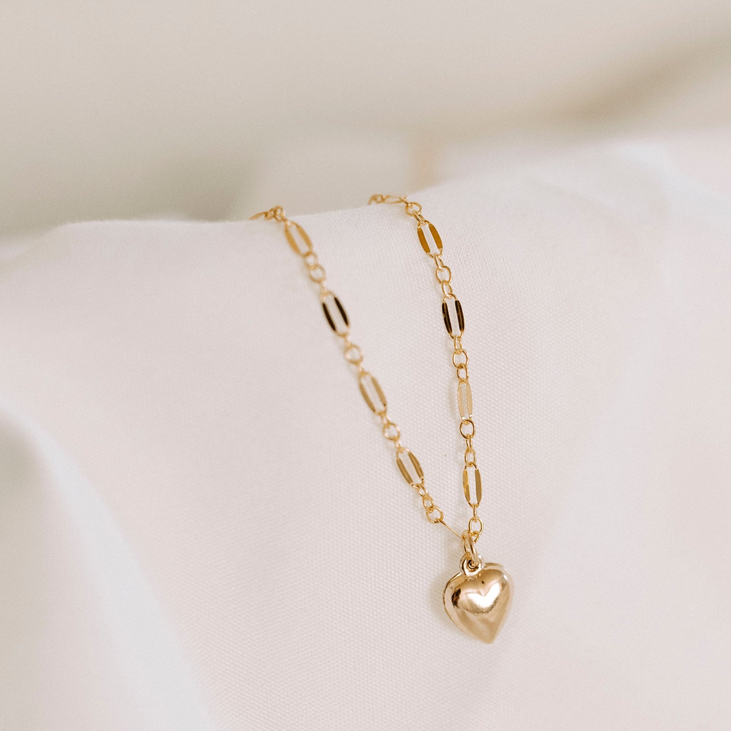 Tiny Heart Necklace With Gold