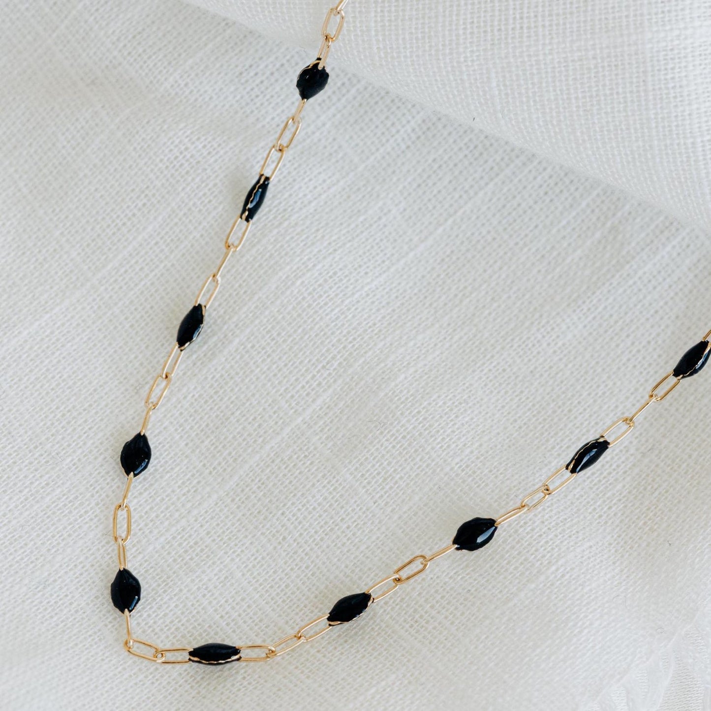 black enamel chain