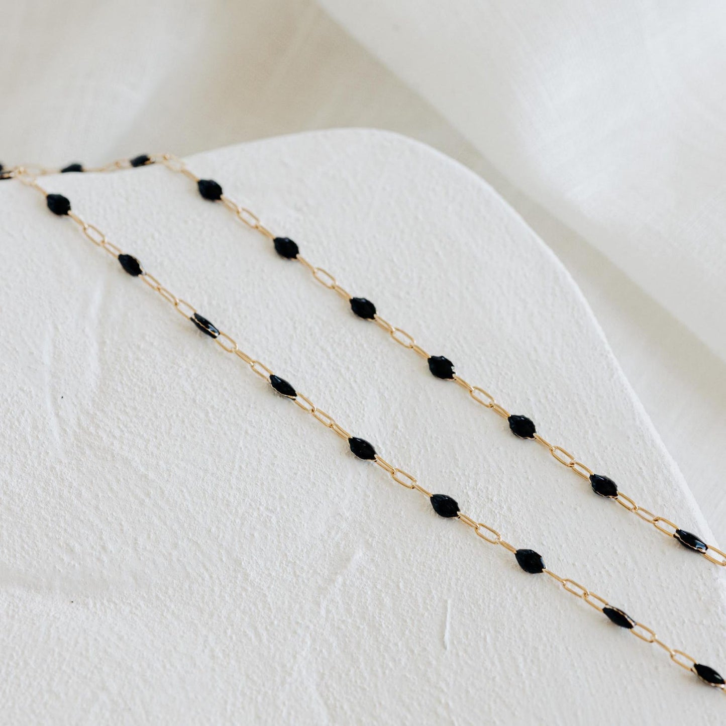enamel layering necklace