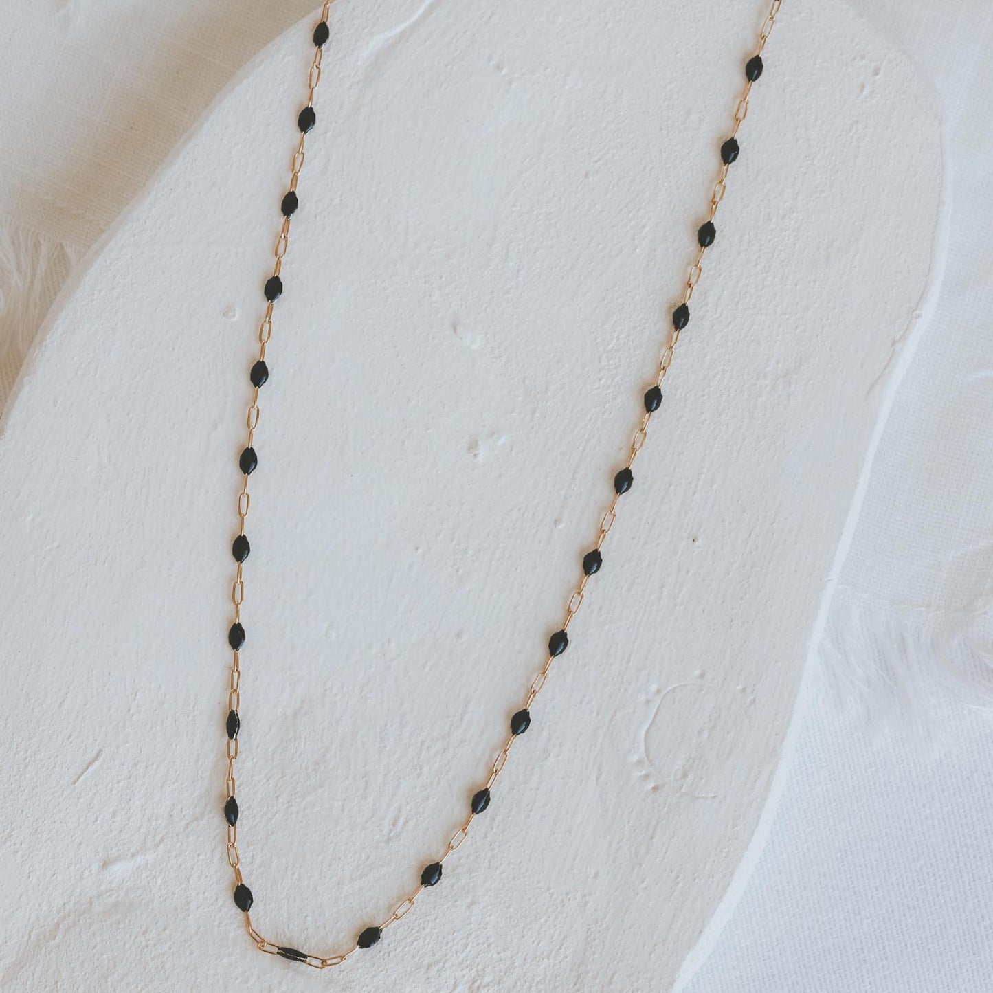 gold filled enamel necklace