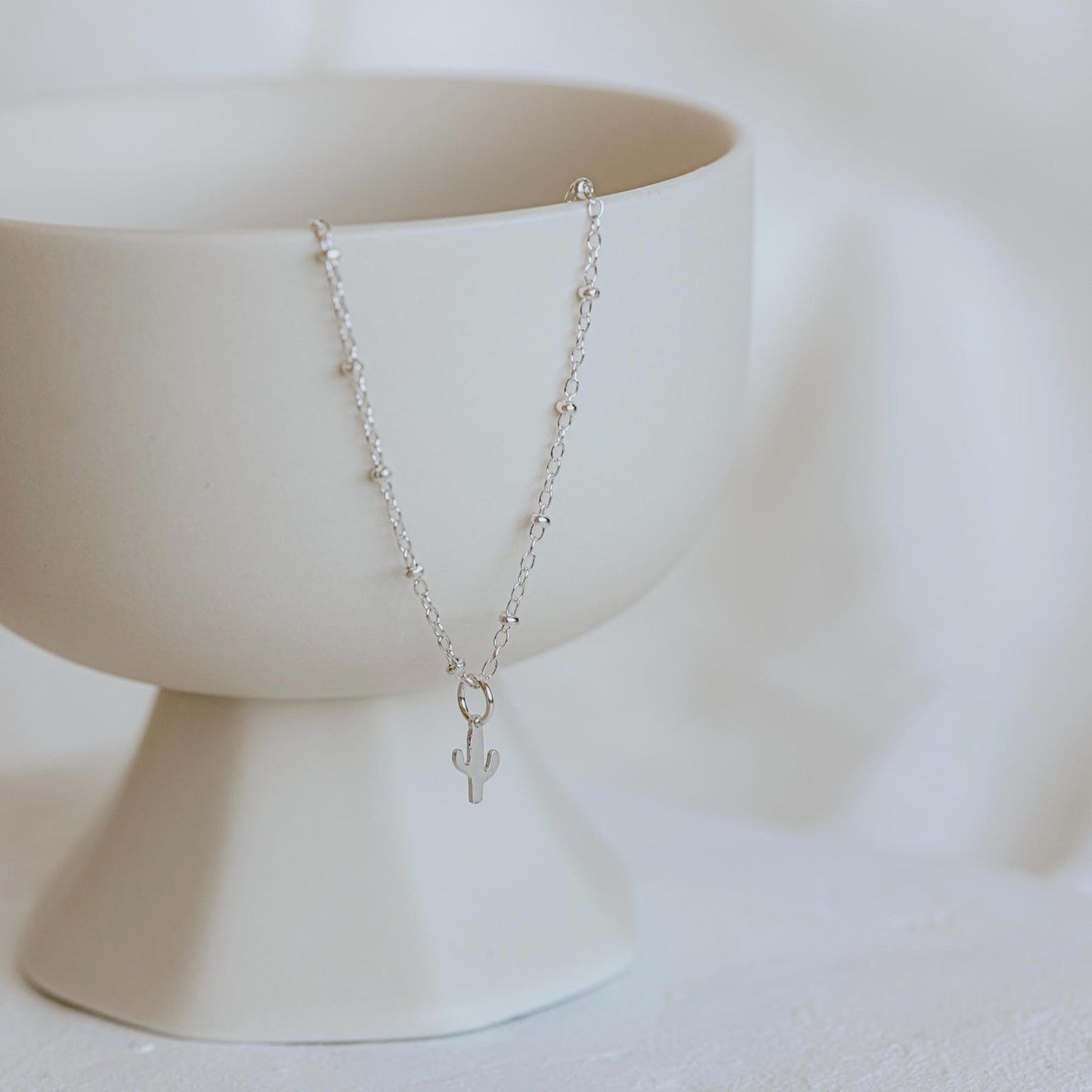 Silver Cactus Necklace