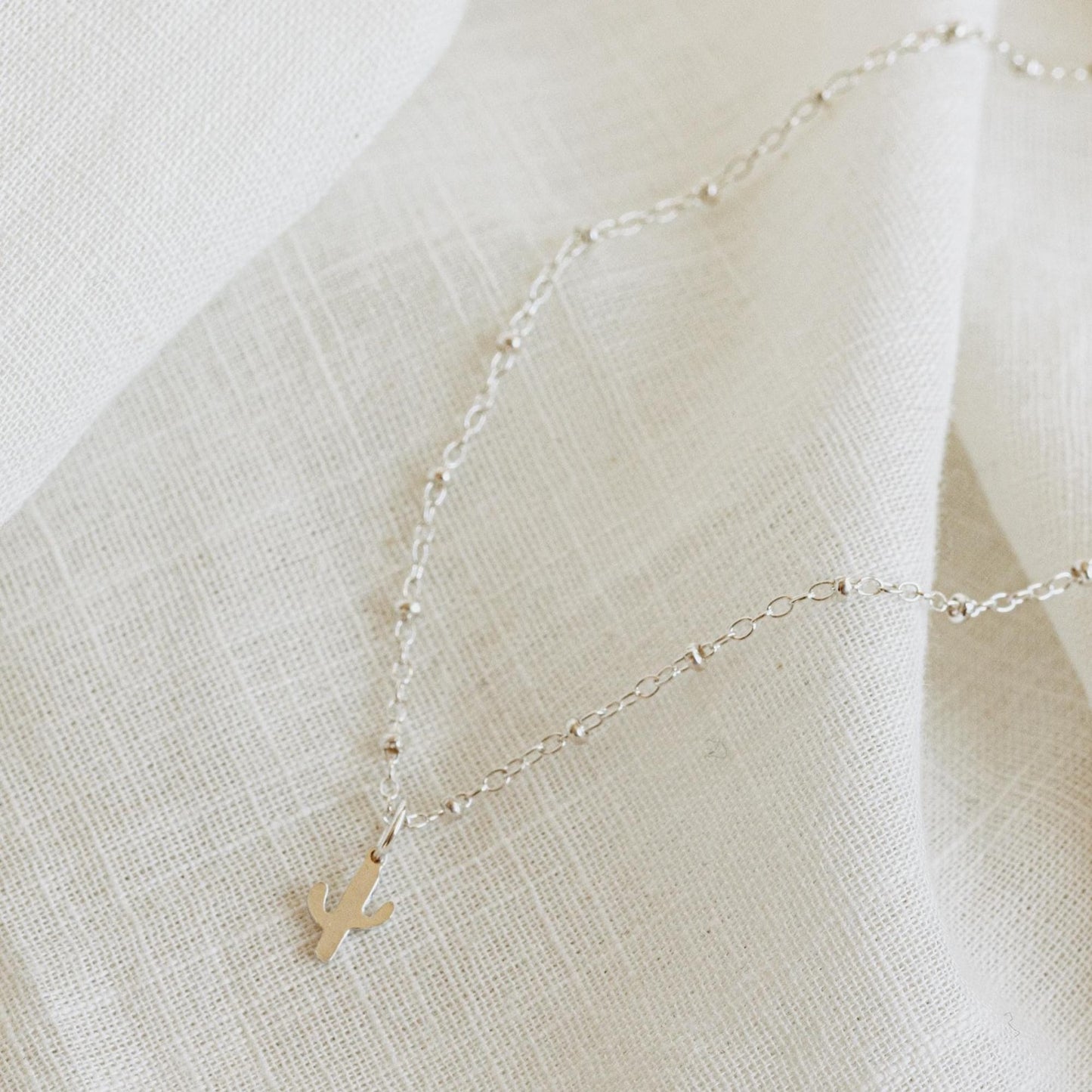Silver Cactus Necklace