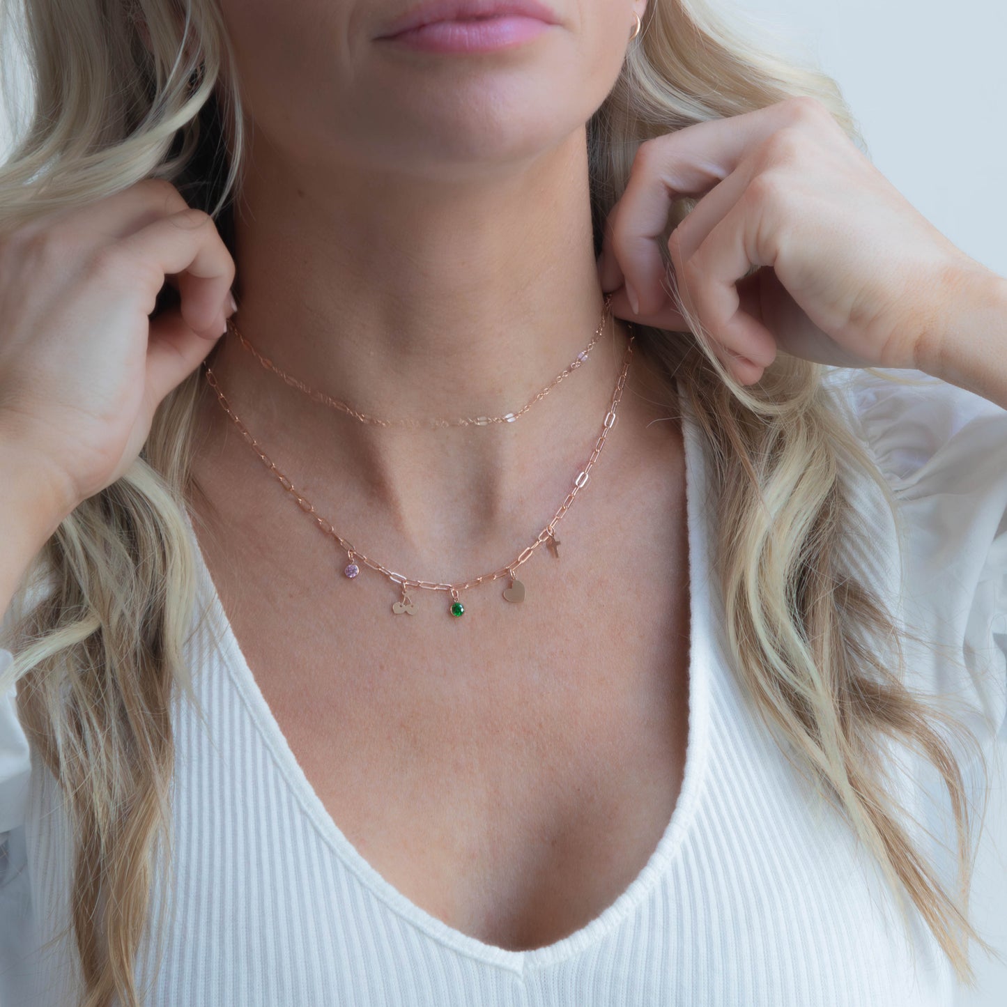necklace with small charm