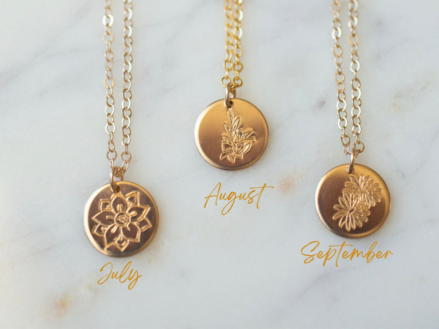Birth Flower Necklace