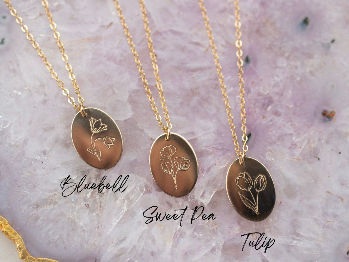 Gold Flower Necklace With Chain