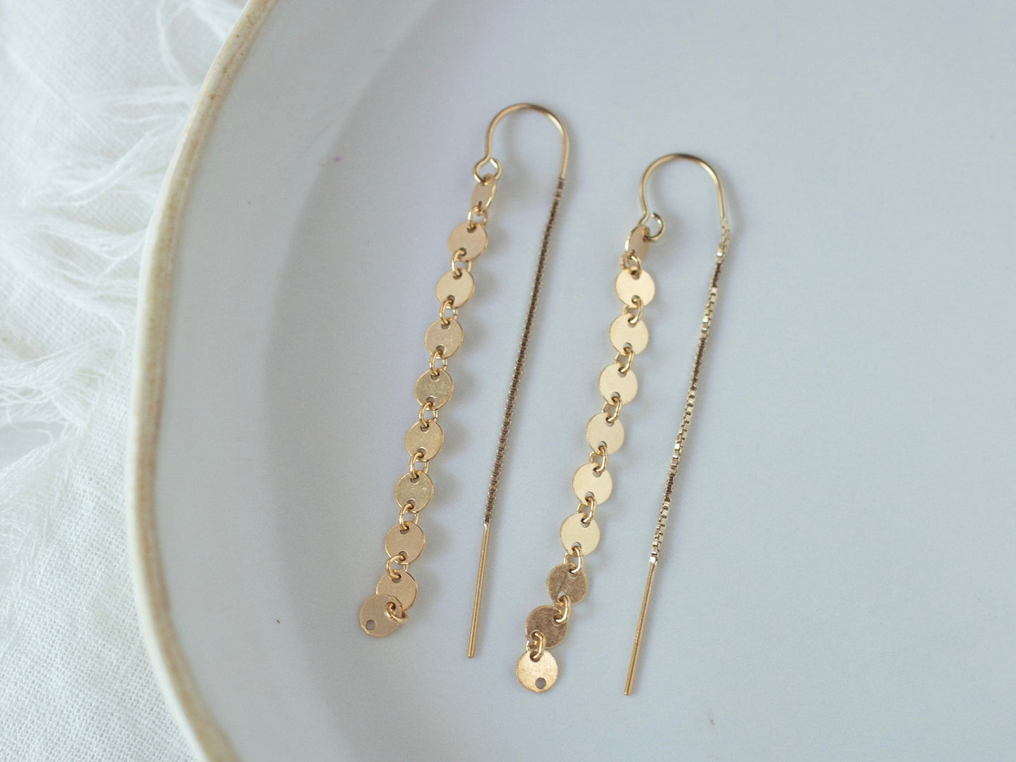 Gold Poppy Threader Earrings For Women
