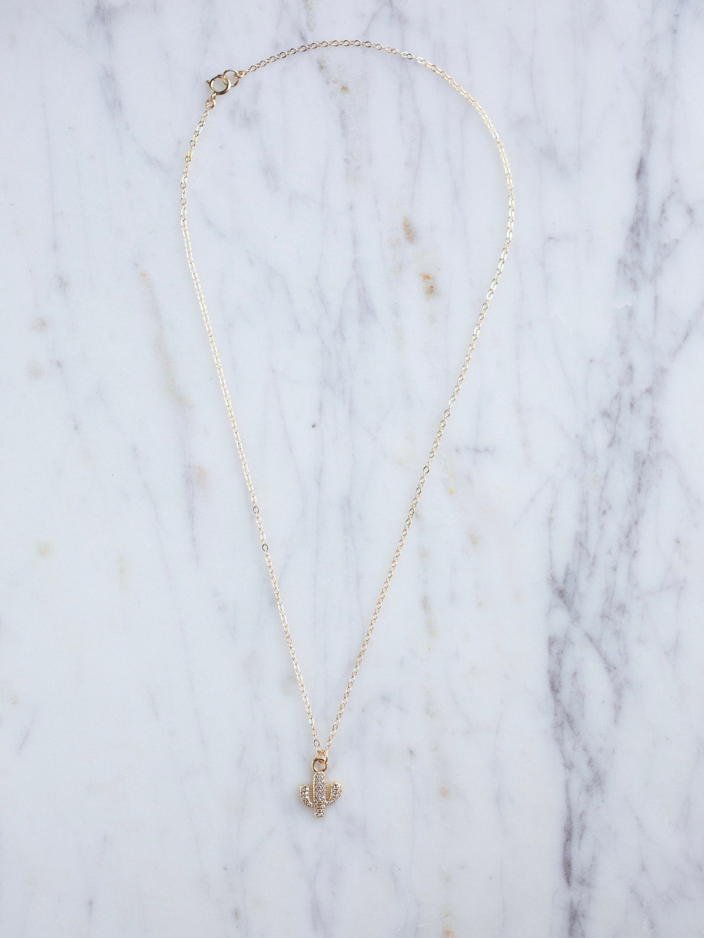 Gold Saguaro Necklace