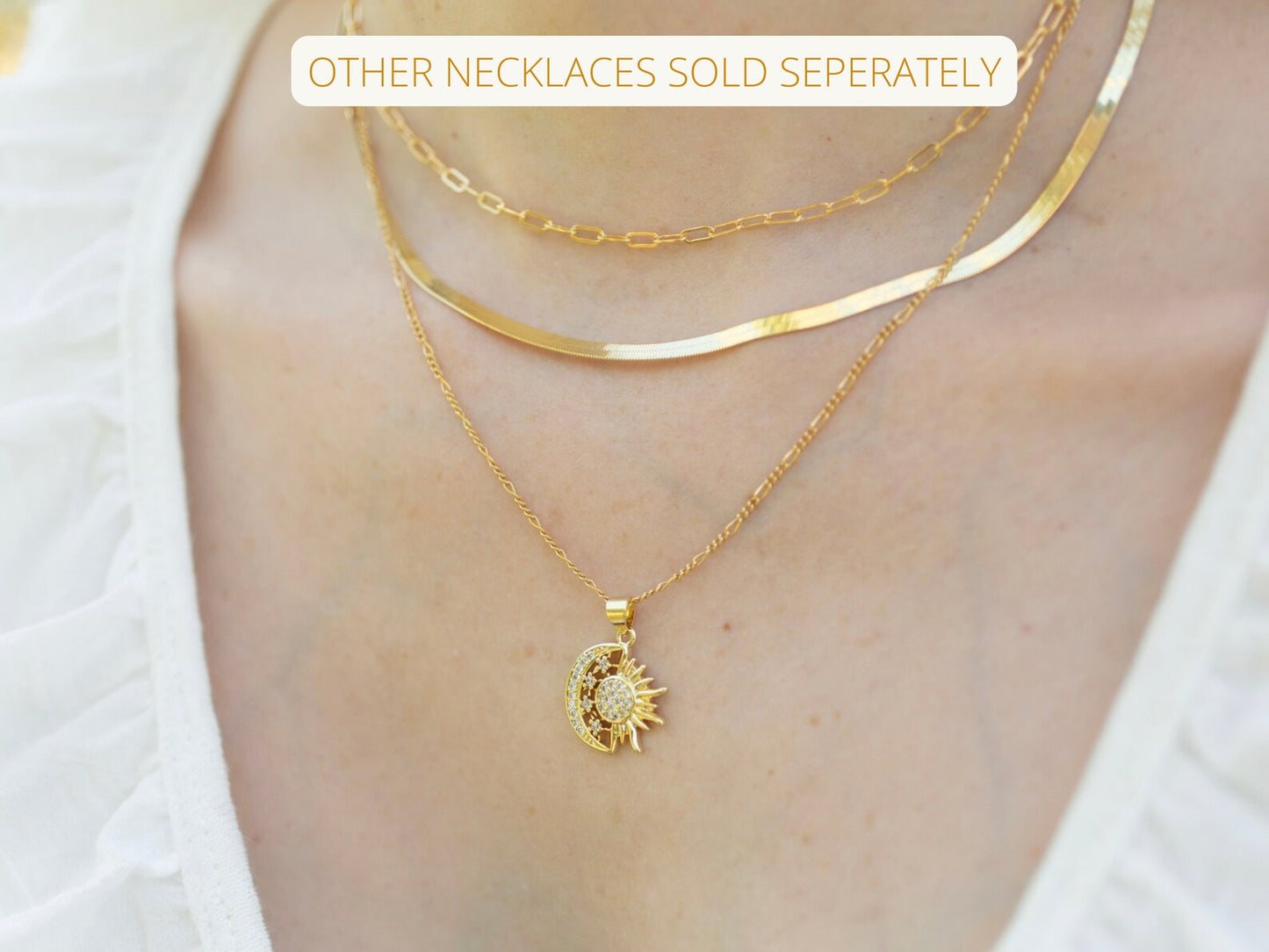 Gold Solar Eclipse Necklace