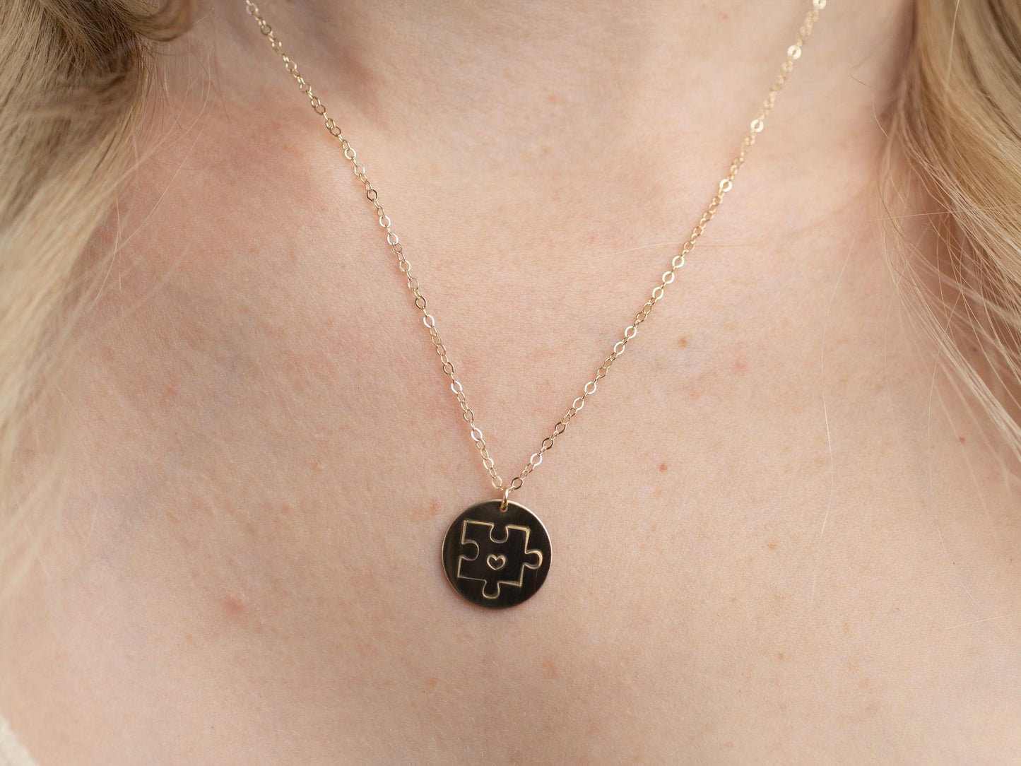 Gold With Autism Necklace