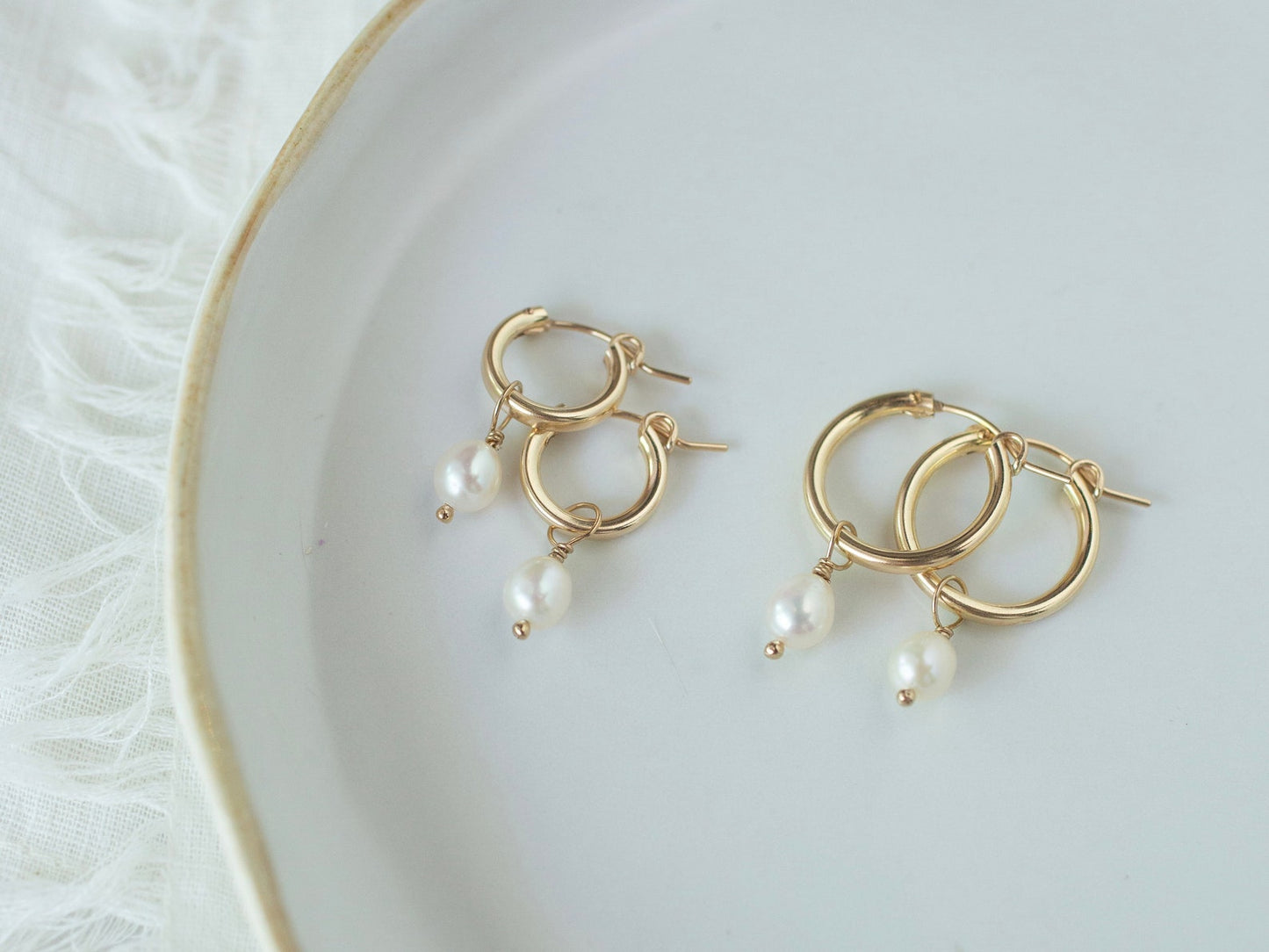 Pearl Hoops