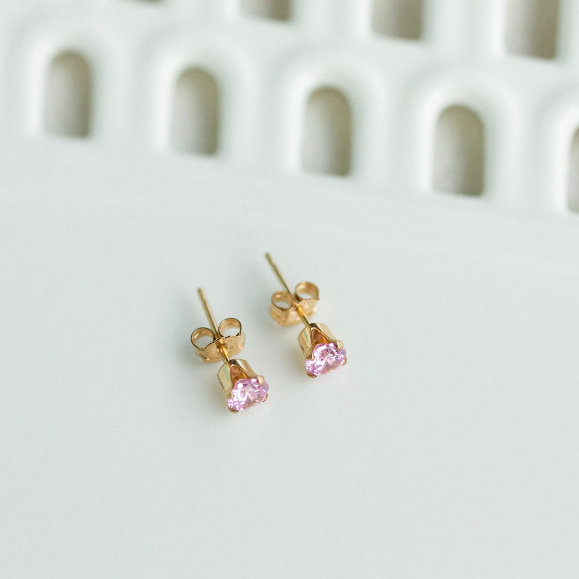 Pink Stud Earrings