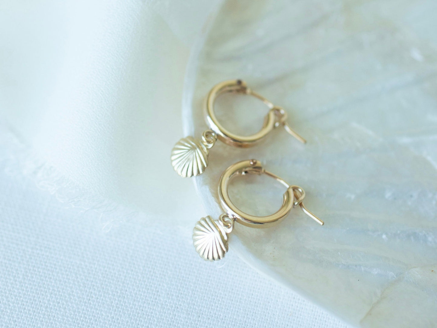 Seashell Hoops
