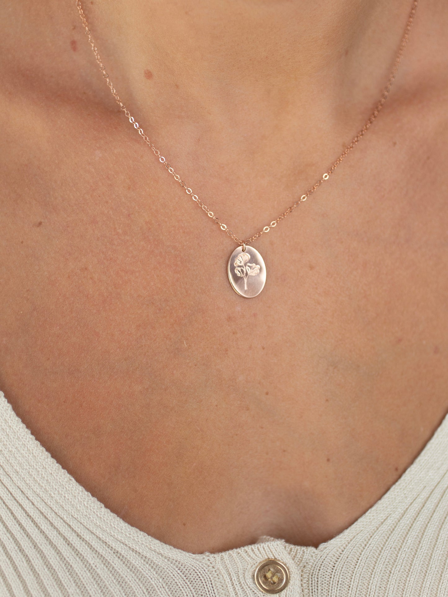 birth flower necklace