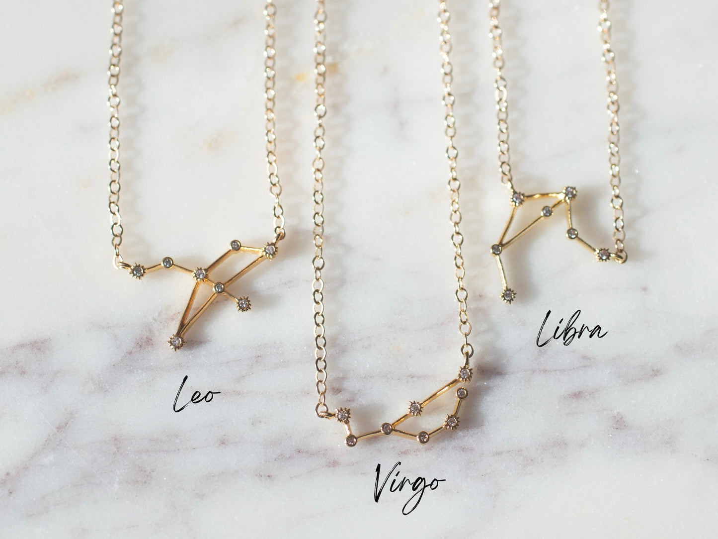 constellation necklace gold