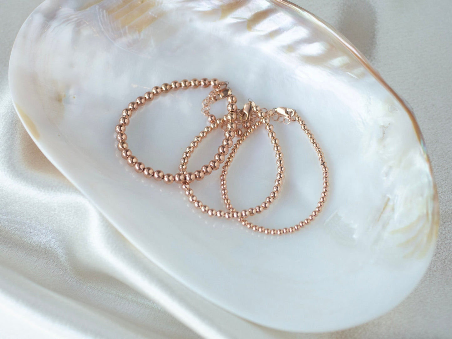 gold bracelet with beads
