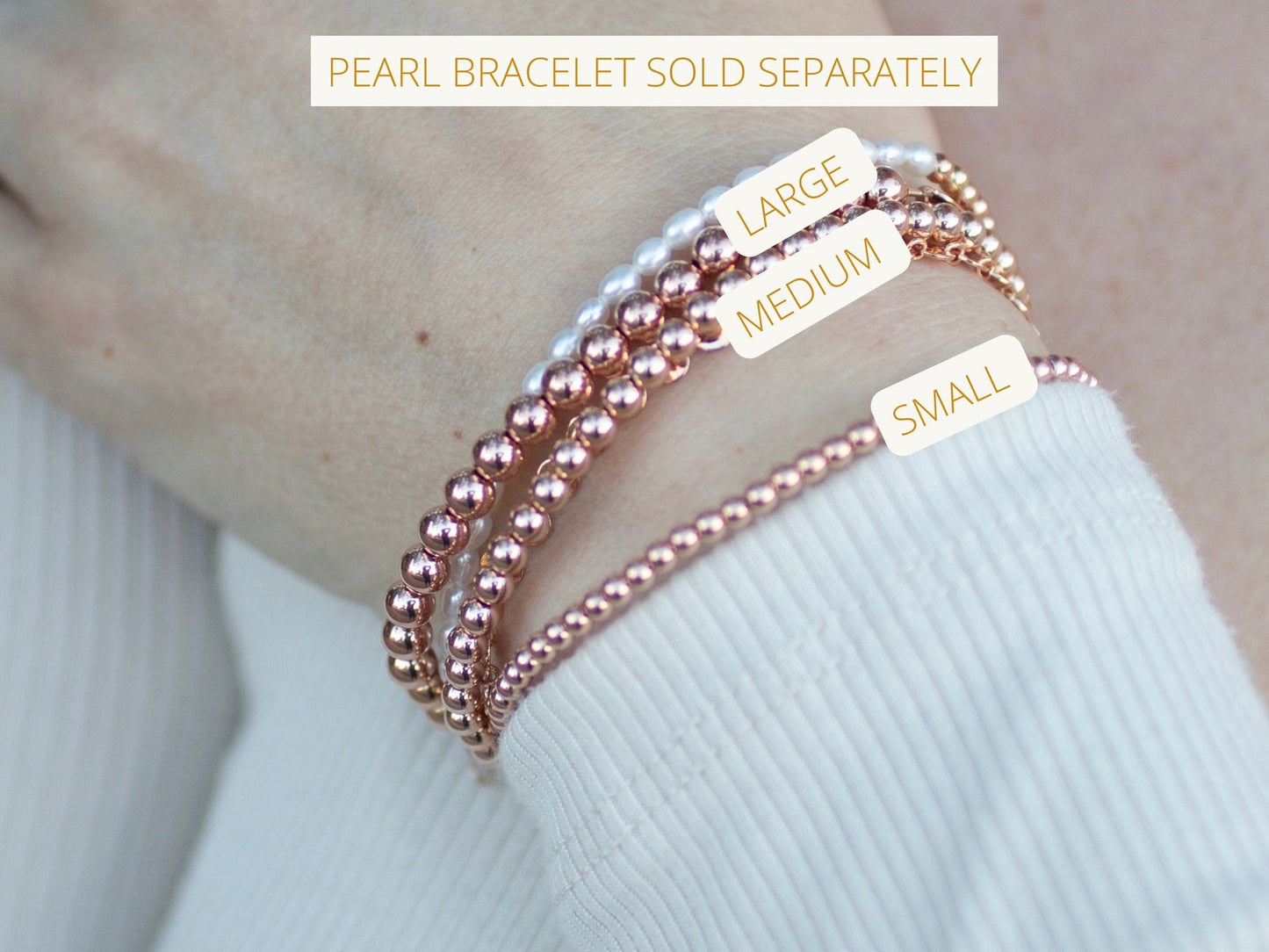 gold filled bead bracelet