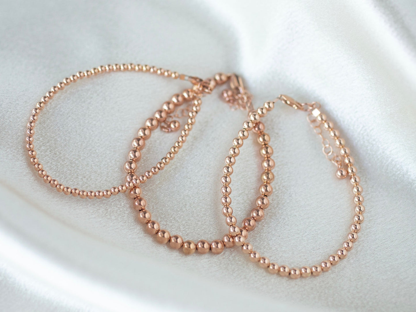 gold filled beaded bracelet