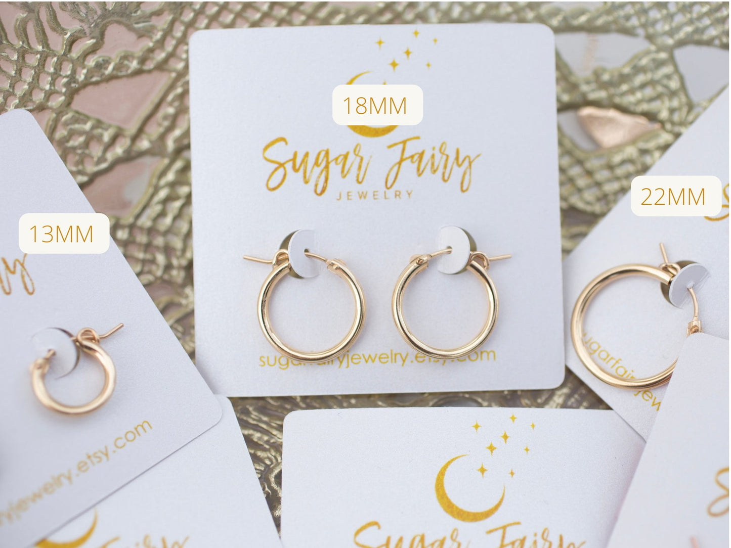 gold filled earrings hoops