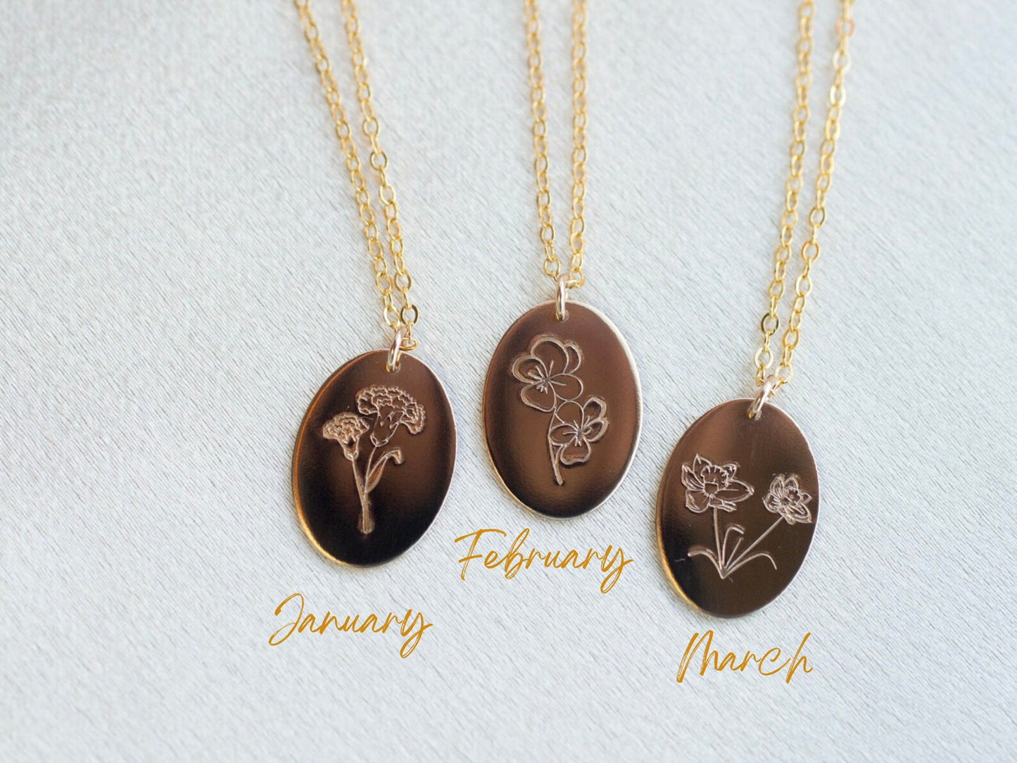 month flower necklace