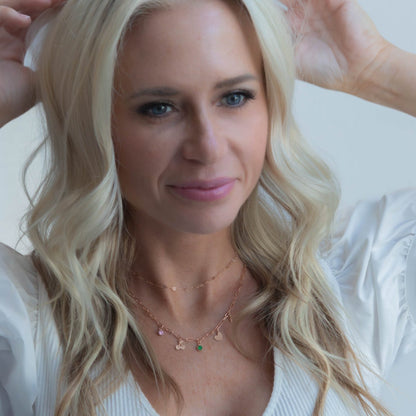 14k Gold Sequin Necklace For Women