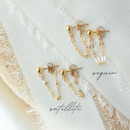 14k chain earrings