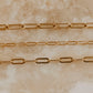 14k gold paperclip necklace