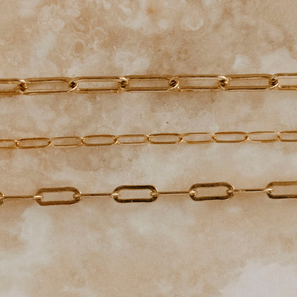 14k gold paperclip necklace