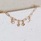 Rose Gold Filled Paperclip Charm Bracelet