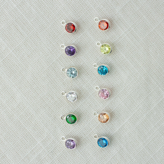 Sterling Silver Birthstone Charm