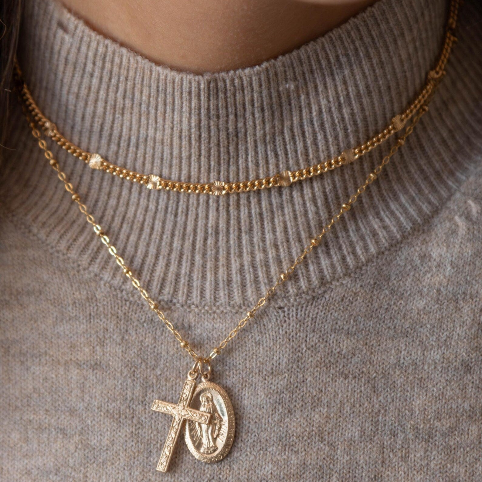 Floral Mary Necklace