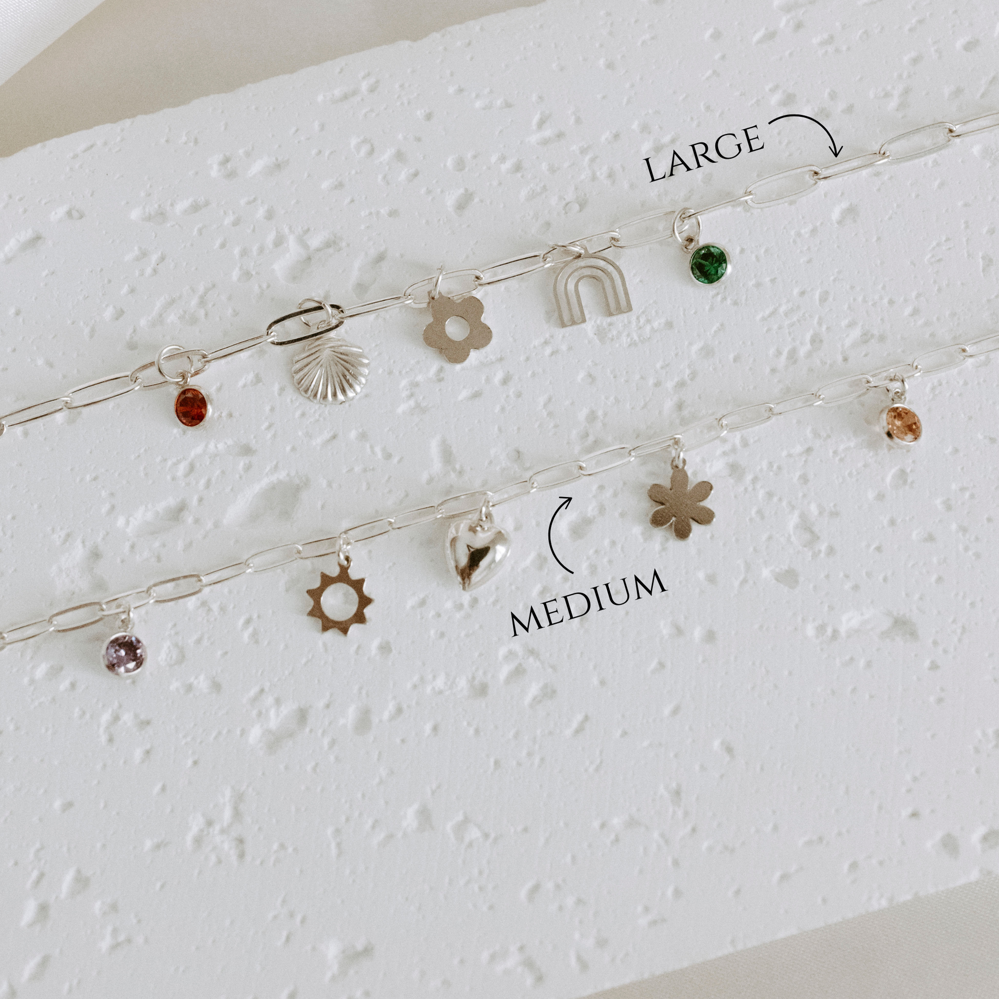 Sterling Silver Medium Charm Necklace