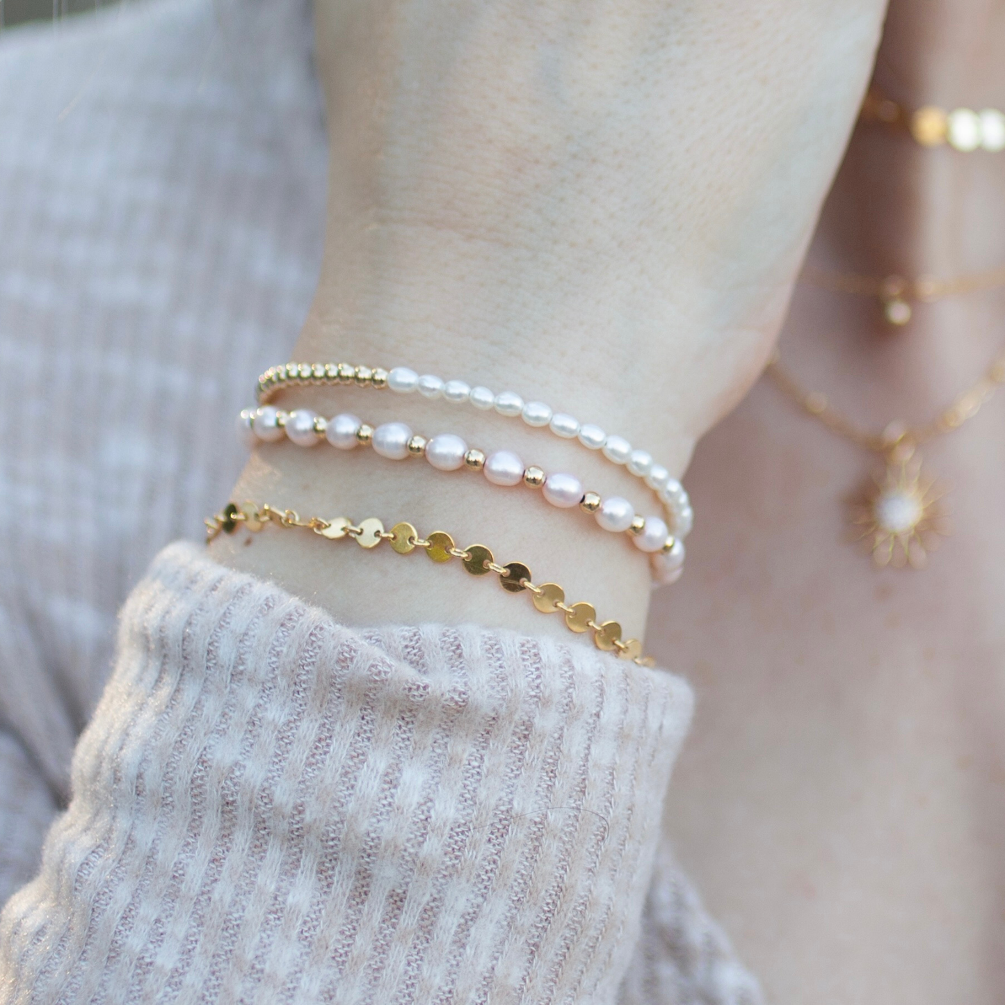Gold Pearl Bracelet