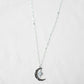 Gold Silver Crescent Lucky Star Necklace