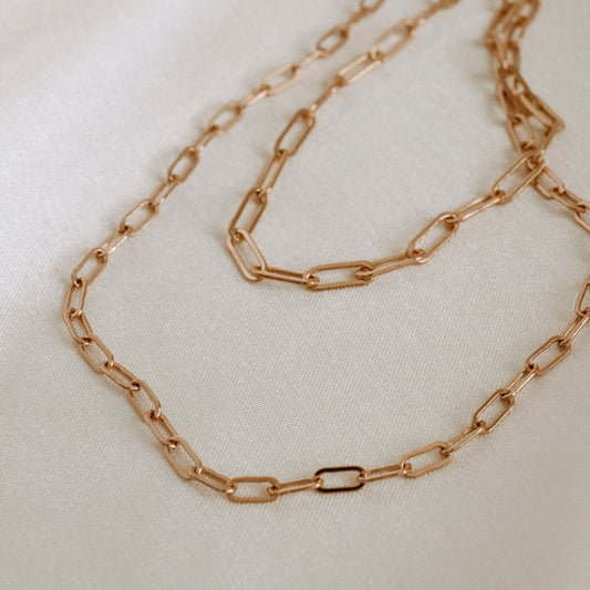 Rose Gold Paperclip Necklace