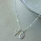 Silver Virgin Mary Cross Necklace