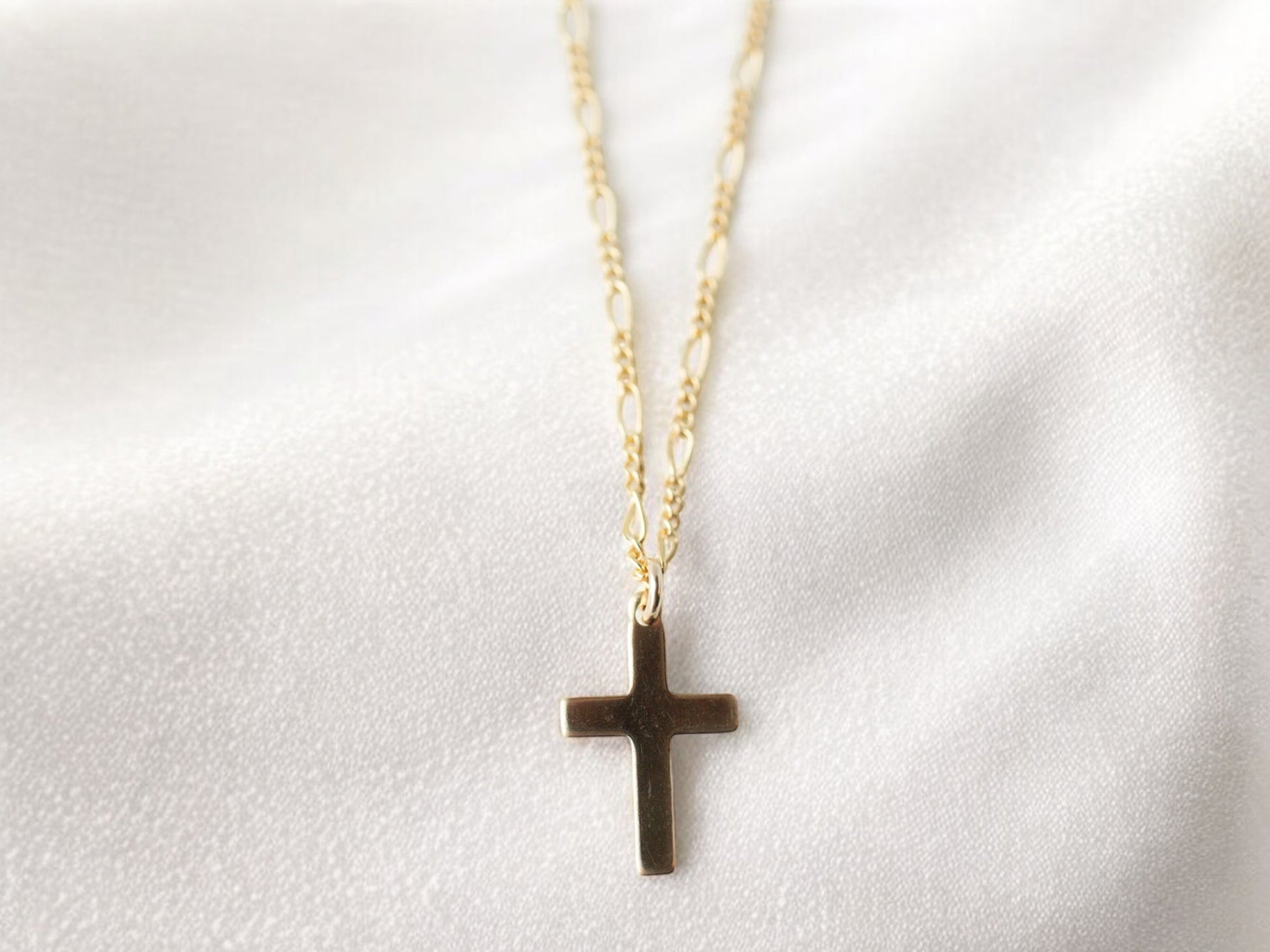 Simple Cross Necklace With Gold