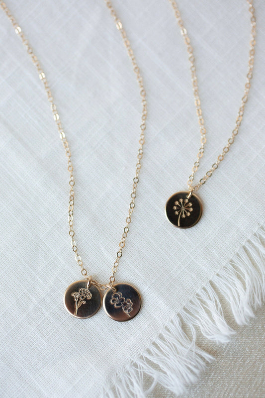 Small Birth Flower Necklace