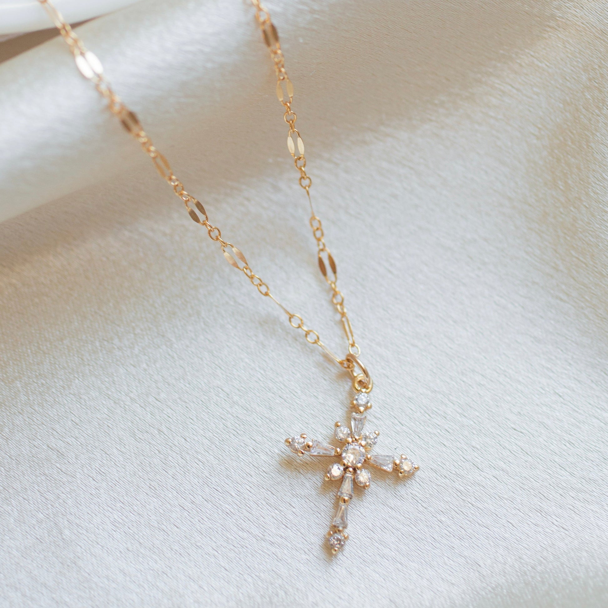 Sparkling Cross Necklace 